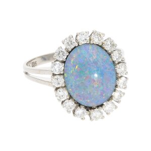Opal Ring Weißgold 585, Brillant ca.0,80 Carat,...
