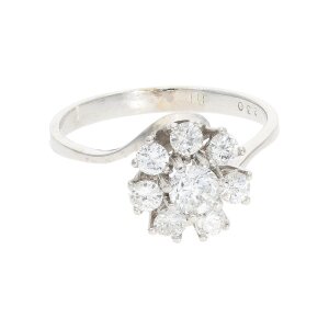 Diamantring Weißgold 585, Brillanten 0,93 Carat,...