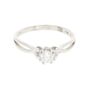 Diamantring Weißgold 750, Brillanten ca. 0,47...