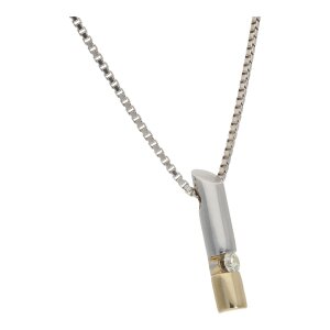 Diamant Anhänger Weißgold & Gold 585,...