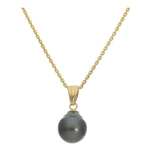 Gold Ketten Anhänger 585 mit Tahitiperle 25325632...