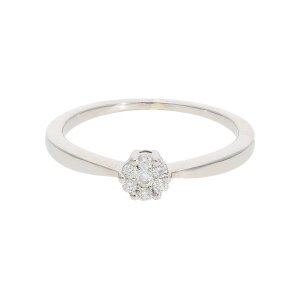 Diamantring 375 Weißgold, Brillant 0,14 Carat,...
