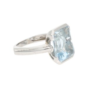 Aquamarin Ring 750 Weißgold, Second Hand wie neu...