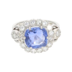 Tansanit Ring Weißgold 585, Brillant 0,71 Carat....