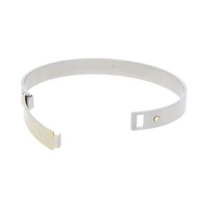 Armreif Edelstahl mit Gold 585 25325646 Zirkonia, Second...