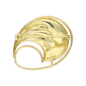 Brosche Gold 333 Bicolor 25325641 Second Hand, getragen,...