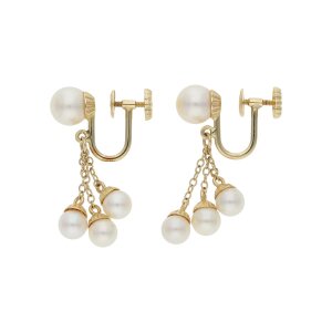 Perlohrringe Gold 585 mit Akoya Zuchtperlen, Second Hand...