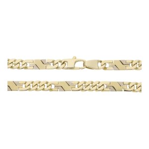 Goldkette 585 matt,Glanz,Zwei farbig Second Hand wie...
