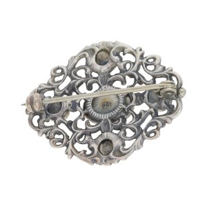 Damen Brosche Tracht Silber 835 mit Amethyst, Second Hand...