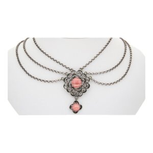 Trachten Collier Damen Silber 835 mit Rhodochrosit,...