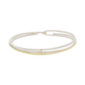 Second Hand Silber Armreif, mit Gold und Brillant,...