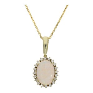 Second Hand Anhänger, Opal, Brillant, 585 Gold...