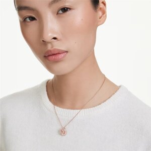 Swarovski Halskette mit Schwan Anhänger 5732414 Roségoldplattiert, Dancing Stone