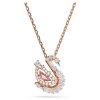 Swarovski Halskette mit Schwan Anhänger 5732414 Roségoldplattiert, Dancing Stone