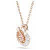 Swarovski Halskette mit Schwan Anhänger 5732414 Roségoldplattiert, Dancing Stone