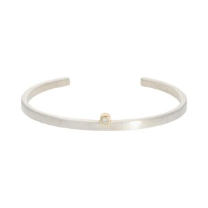 Second Hand Armspange Silber, Gold, Handarbeit, Brillant...