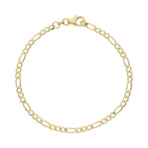 Goldarmband Damen Gold 333 Figaro 3,3 mm breit...