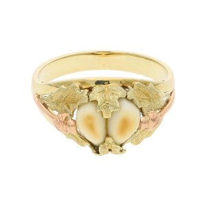 Rotgold/ Gold 585 Trachtenring Grandl getragen Second Hand