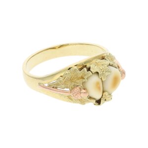 Rotgold/ Gold 585 Trachtenring Grandl getragen Second Hand