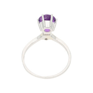 585/000 Weißgold Ring Amethyst Brillant Second Hand...