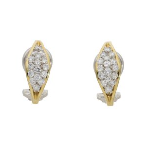 Gold 750 Brillant 0,96 ct Damen Ohrstecker getragen...