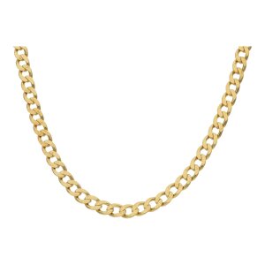 Goldkette 333 Panzer flach 50 cm lang 3,5 mm breit Second...