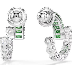 Swarovski Matrix Creolen 5732264 rhodiniert, grün, mit Swarovski Zirkonia