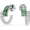 Swarovski Matrix Creolen 5732264 rhodiniert, grün, mit Swarovski Zirkonia