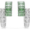 Swarovski Matrix Creolen 5732264 rhodiniert, grün, mit Swarovski Zirkonia