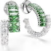 Swarovski Matrix Creolen 5732264 rhodiniert, grün, mit Swarovski Zirkonia