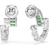 Swarovski Matrix Creolen 5732264 rhodiniert, grün, mit Swarovski Zirkonia