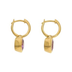 Creolen Gold 333 mit Amethyst Second Hand wie neu...