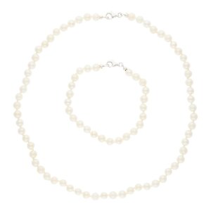 Silber 925 Armband mit Süßwasserperlen, Beige...