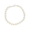 Silber 925 Armband mit Süßwasserperlen, Beige Karabinerverschluss JL30-03-5187