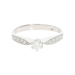 Diamant Ring Damen Weißgold 585 Diamant Second Hand...