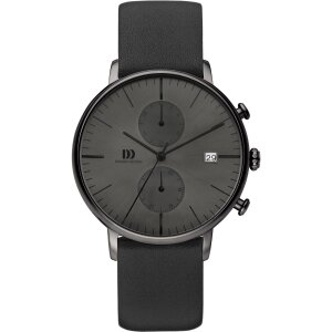 Danish Design Herrenuhr IQ16Q975 Leder, Schwarz (3314553)
