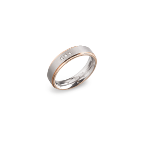 Boccia Ring 0134-02 mit Brillant, Titan, Roségold...