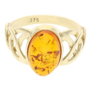Gold Ring mit Bernstein Gold 375 Second hand wie neu...