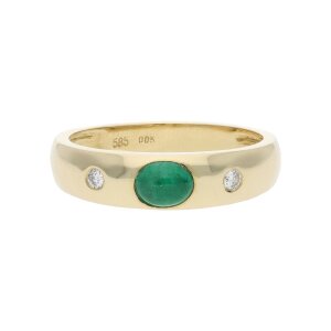 Smaragd Ring mit Diamant ca. 0,05 ct. Second Hand wie neu...