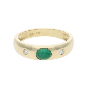 Smaragd Ring mit Diamant ca. 0,05 ct. Second Hand wie neu...