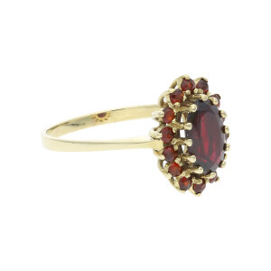 Goldring Damen 333 mit Granat Second hand wie neu...