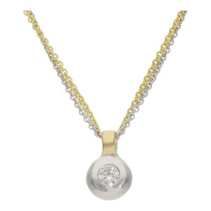 Diamant Anhänger Gold 750 Brillant ca.0,23 Carat...