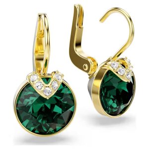 Swarovski Bella V Drop Ohrhänger 5735389 Rundschliff, Grün, Gold plattiert