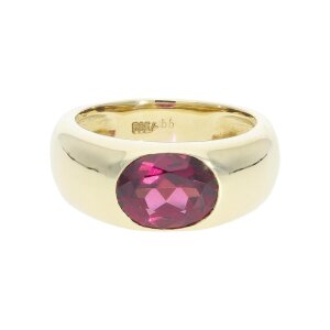 585/000 Gold Damenring mit Turmalin getragen Second Hand