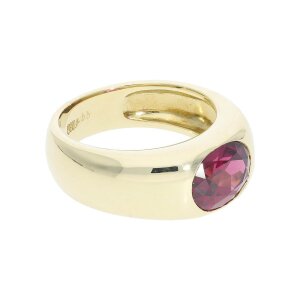 585/000 Gold Damenring mit Turmalin getragen Second Hand