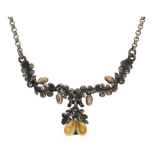 Trachten Collier Damen 835/000 Silber 585/000 Rotgold...