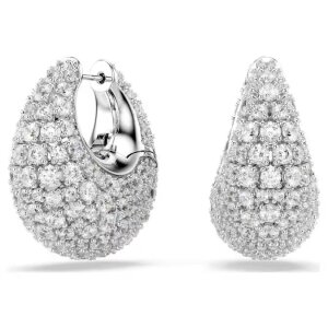 Swarovski Creolen 5732281 Sublima, weiß, rhodiniert