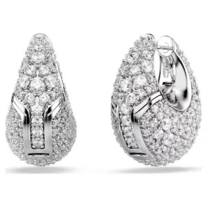 Swarovski Creolen 5732281 Sublima, weiß, rhodiniert