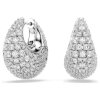Swarovski Creolen 5732281 Sublima, weiß, rhodiniert
