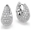 Swarovski Creolen 5732281 Sublima, weiß, rhodiniert